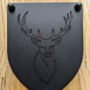 Dessous de plat blason cerf – Noir