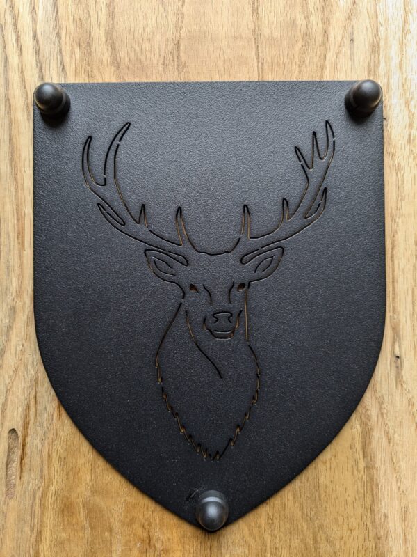 Dessous de plat blason cerf - Noir – Image 2