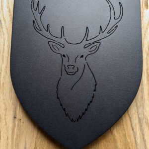 Dessous de plat blason cerf - Noir