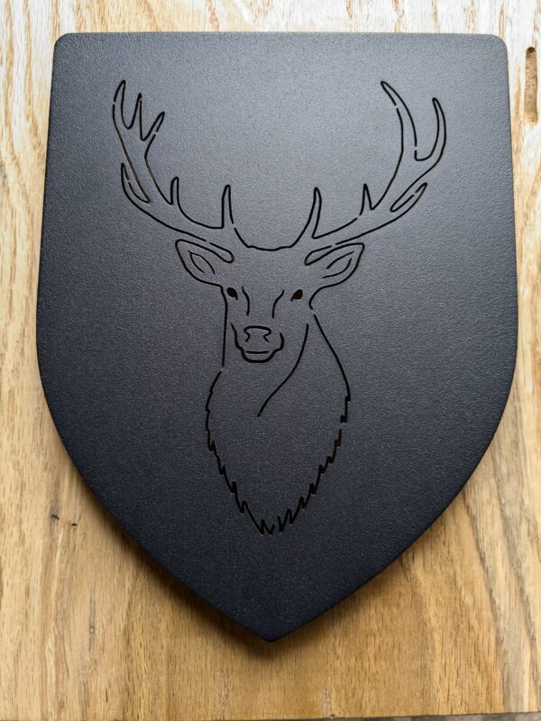 Dessous de plat blason cerf - Noir