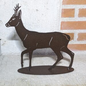 Brocard de profil sur socle en acier