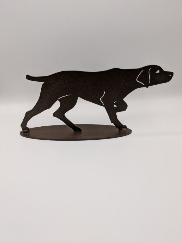 chien d'arrêt socle acier